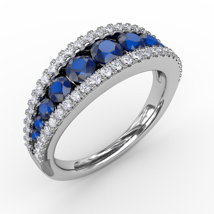 Walk This Way Sapphire and Diamond Ring