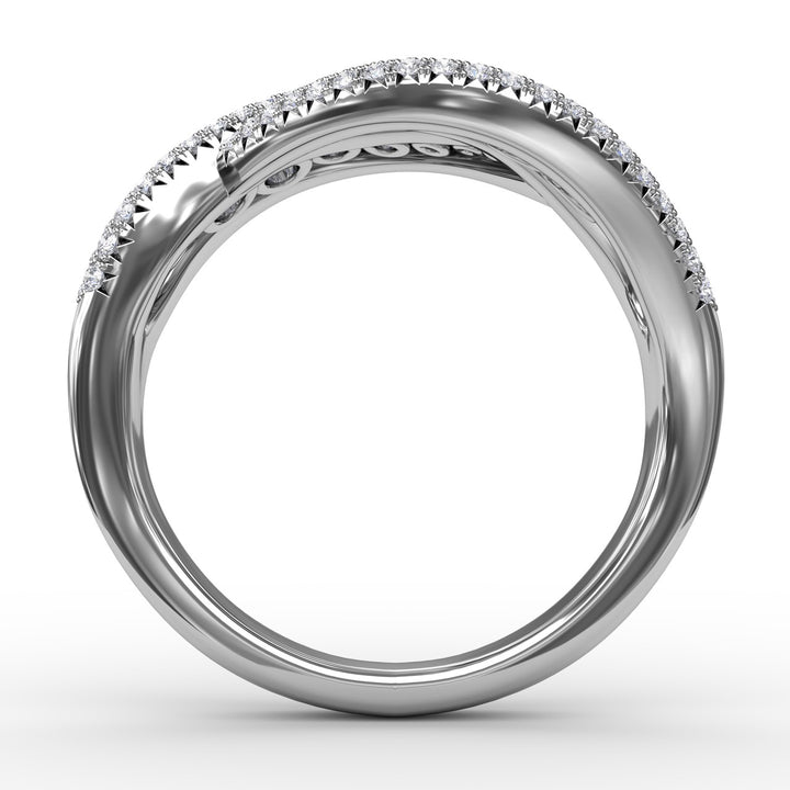 Intertwining Love Diamond Ring