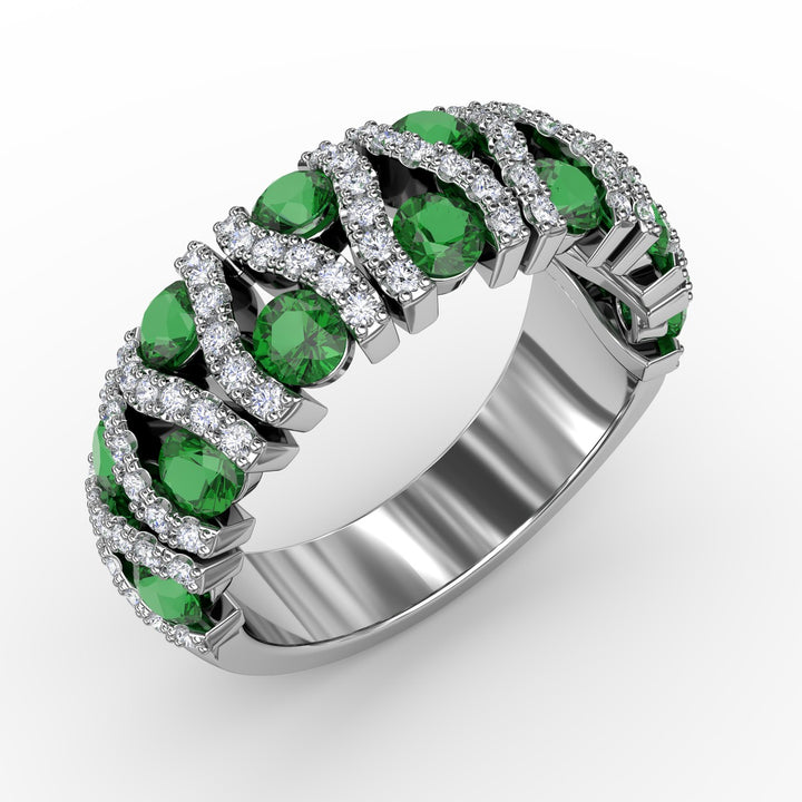 Make A Statement Emerald And Diamond Ring