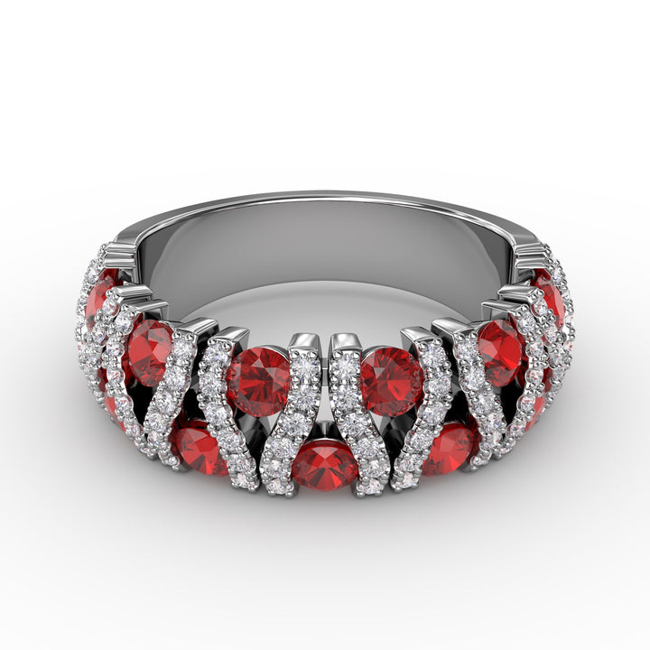 Make A Statement Ruby And Diamond Ring