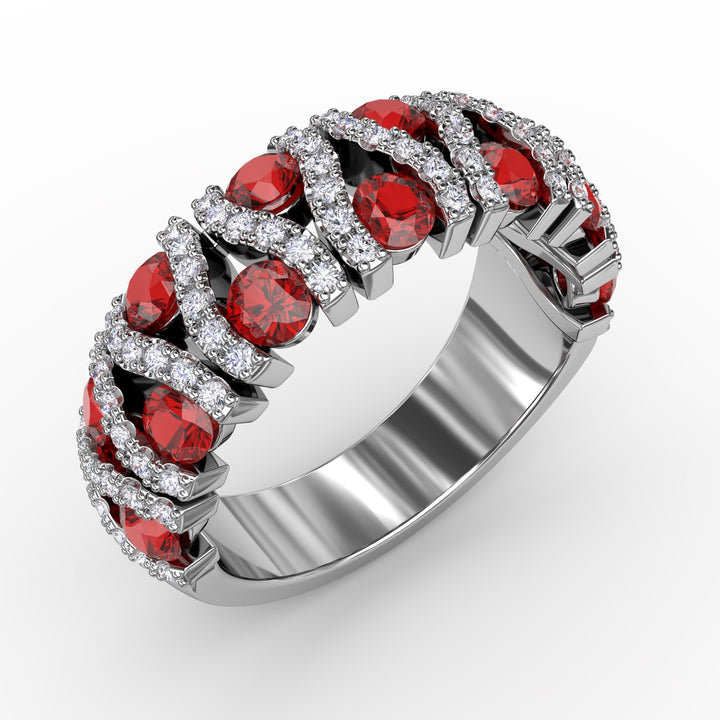 Make A Statement Ruby And Diamond Ring