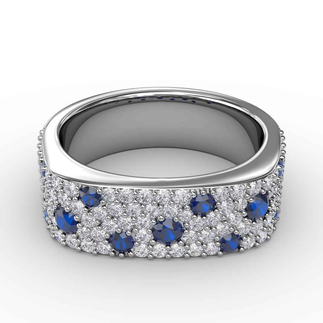 Under the Stars Sapphire-Speckled Diamond Ring