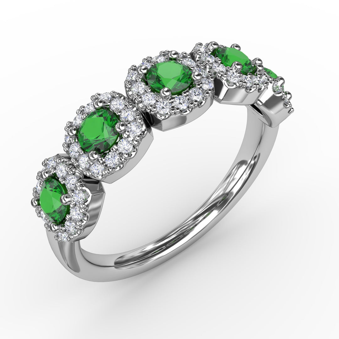 Blossoming Love Emerald and Diamond Ring