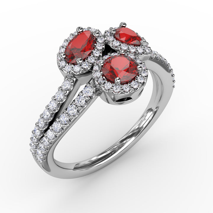 Feel The Elegance Ruby and Diamond Ring