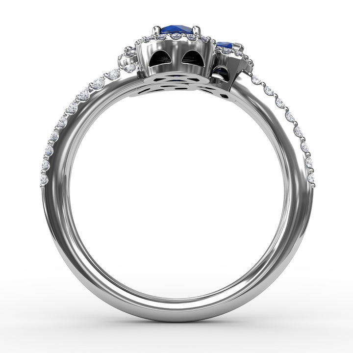 Feel The Elegance Sapphire and Diamond Ring