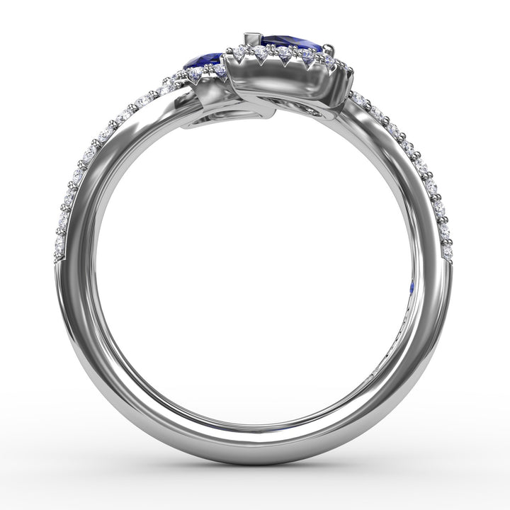 Double The Love Sapphire and Diamond Ring