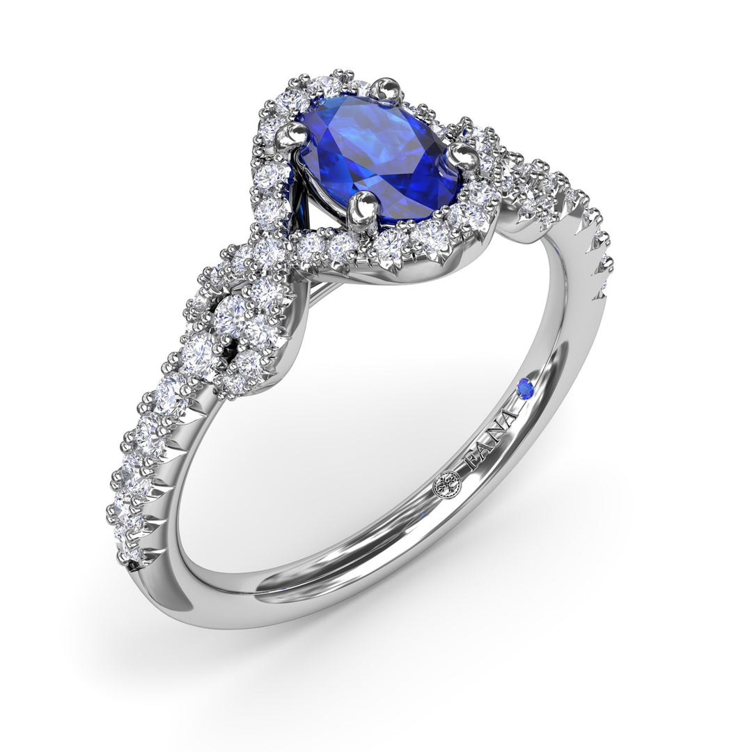 Love Knot Sapphire and Diamond Ring