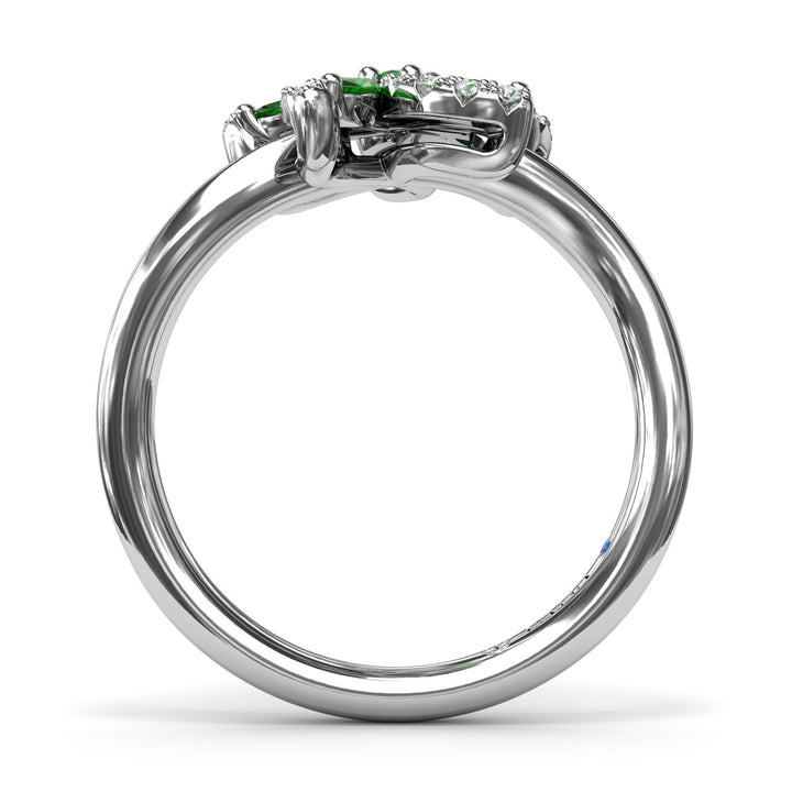 Emerald and Diamond Catalina Ring