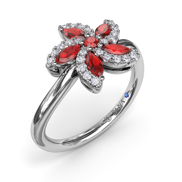 Ruby and Diamond Catalina Ring