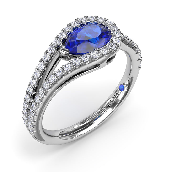 Sapphire and Diamond Wrap Ring