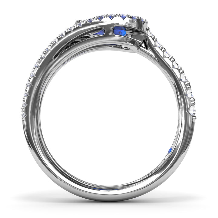 Sapphire and Diamond Wrap Ring