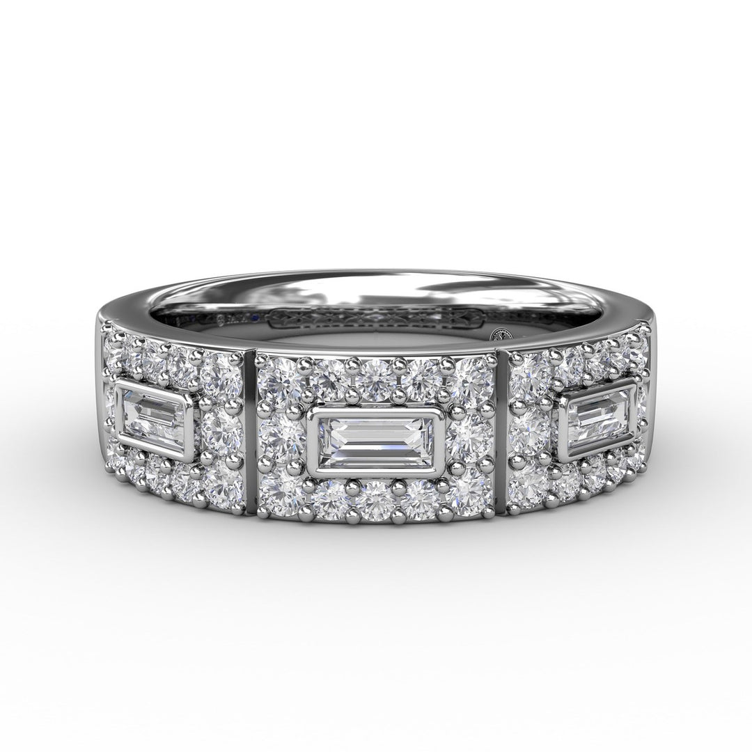 Emerald Cut Diamond Band