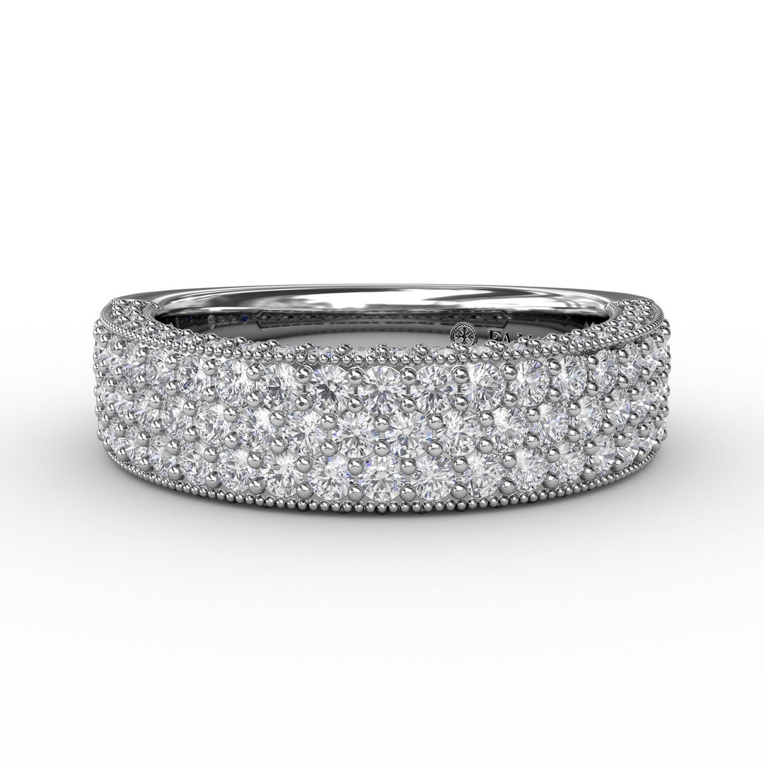 Multi-Row Pave Diamond Band