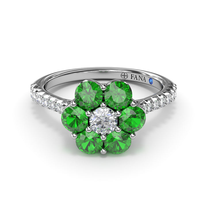 Magnolia Emerald And Diamond Ring