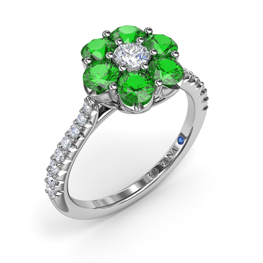 Magnolia Emerald And Diamond Ring