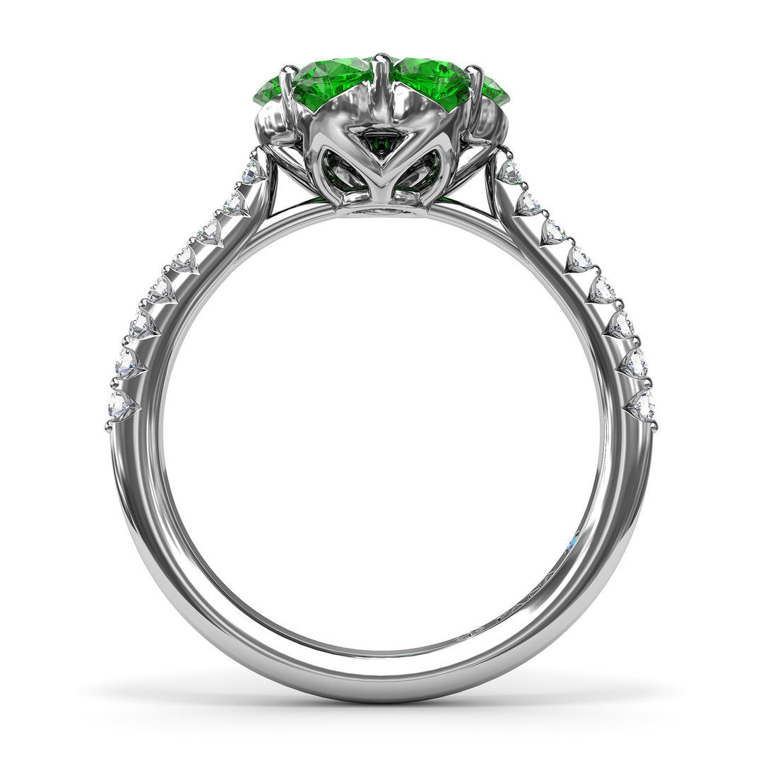 Magnolia Emerald And Diamond Ring