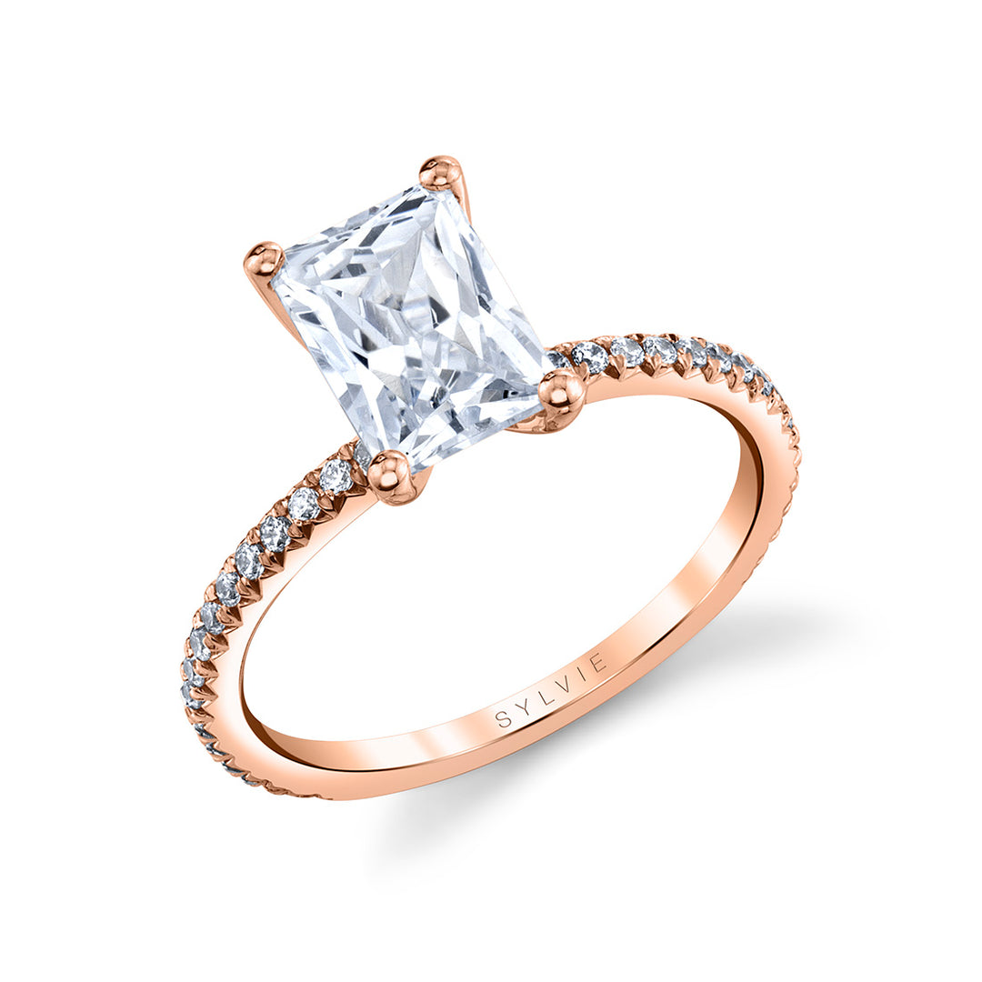 Radiant Cut Classic Engagement Ring - Adorlee