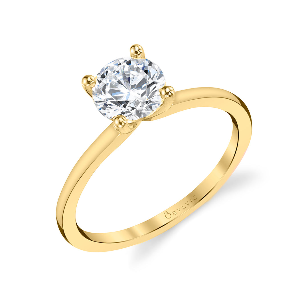 Round Cut Solitaire Engagement Ring - Amelia