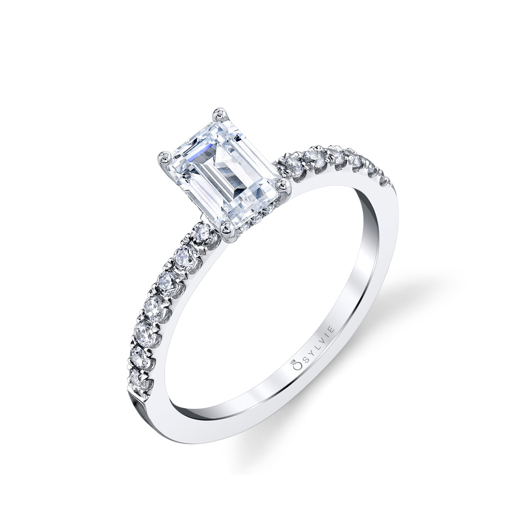 Emerald Cut Classic Engagement Ring - Celeste