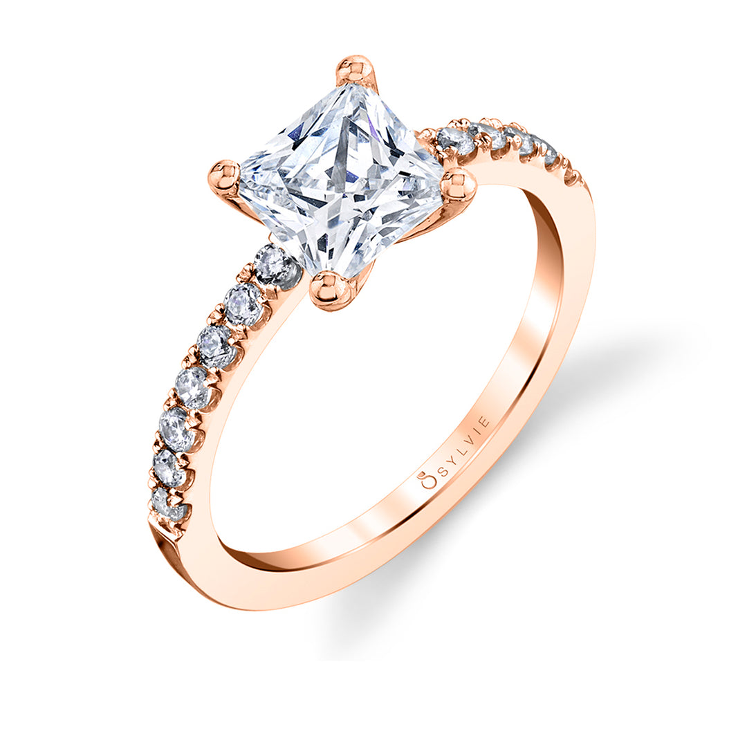 Princess Cut Classic Engagement Ring - Celeste