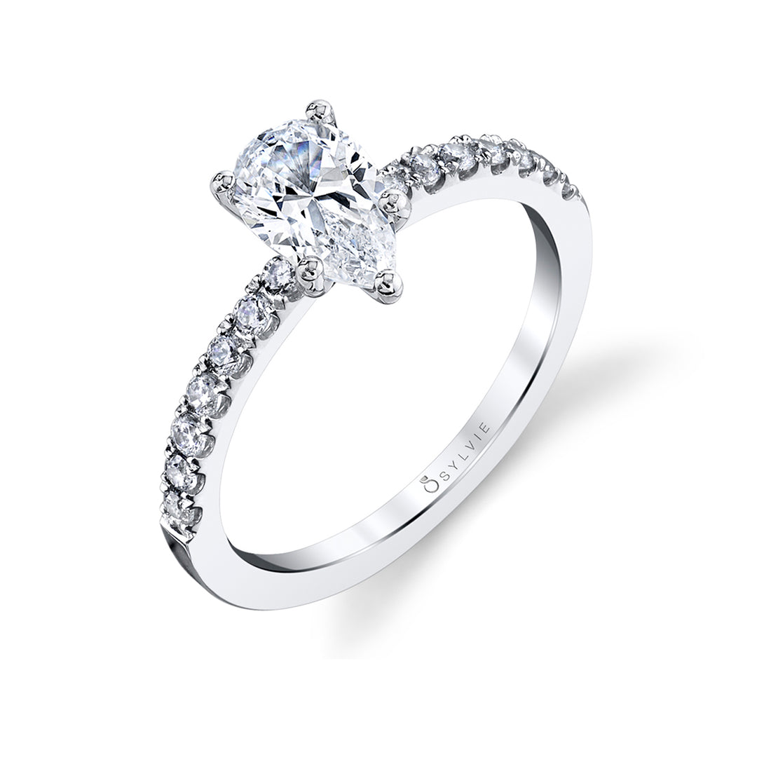 Pear Shaped Classic Engagement Ring - Celeste