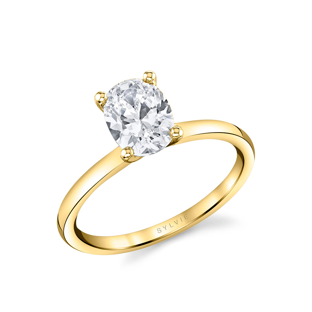 Oval Cut Solitaire Engagement Ring - Dominique