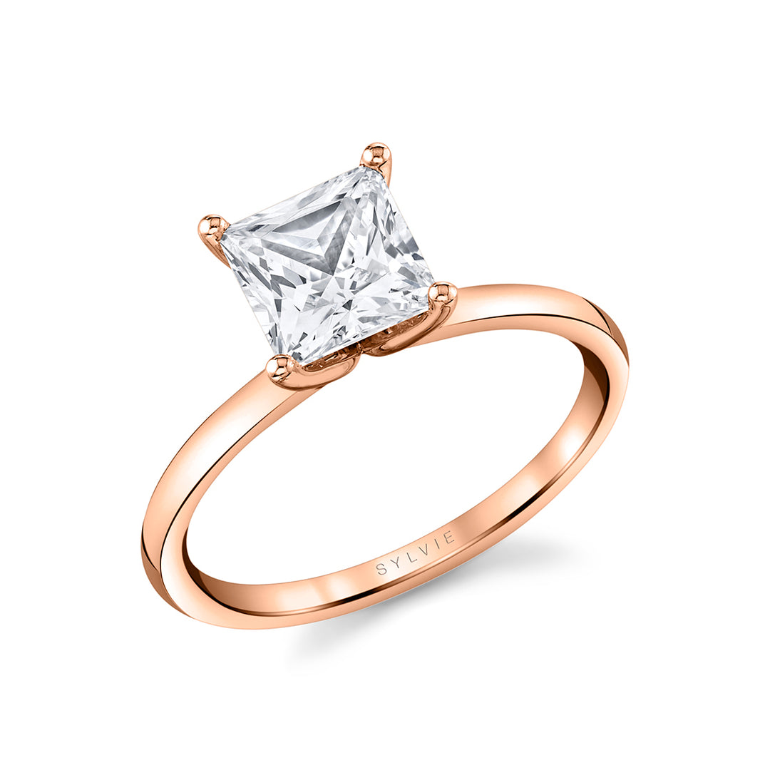 Princess Cut Solitaire Engagement Ring - Dominique