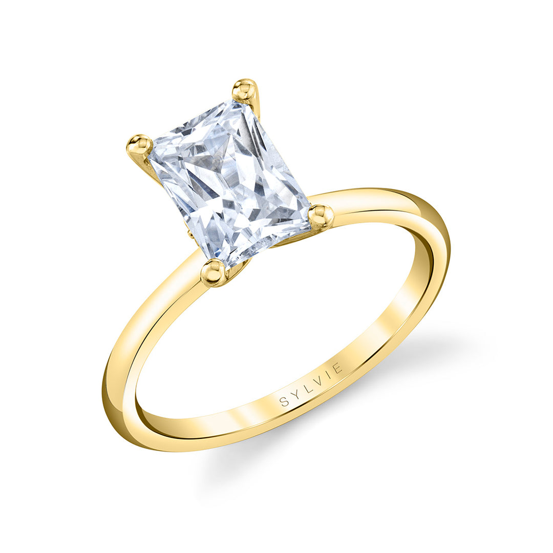 Radiant Cut Solitaire Engagement Ring - Dominique