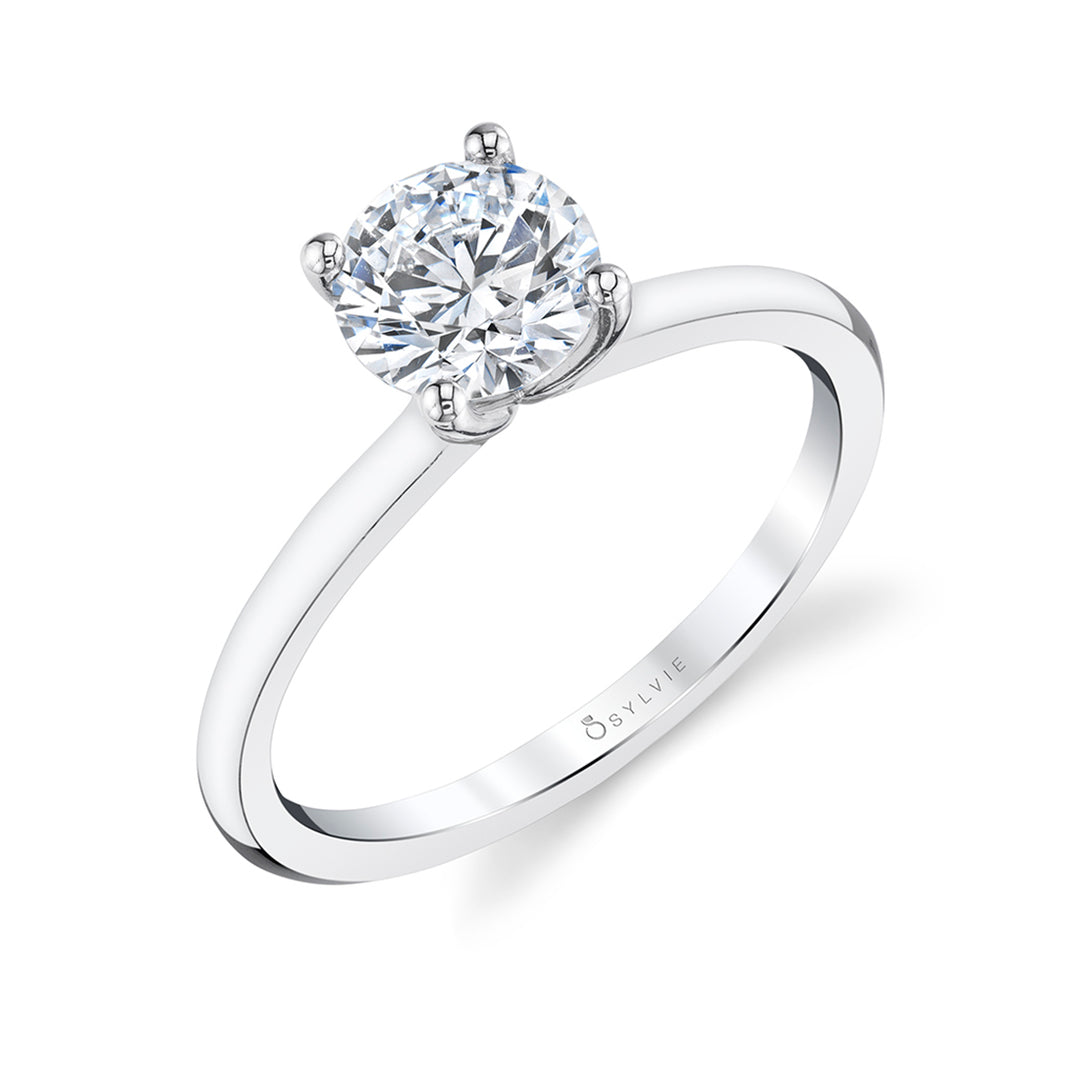 Round Cut Solitaire Engagement Ring - Dominique