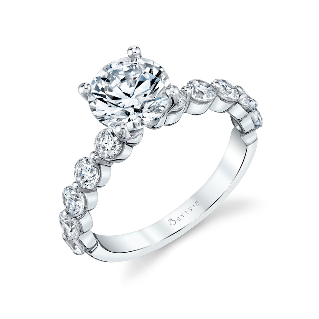 Round Cut Single Prong Engagement Ring 1.5 Ct. - Karol