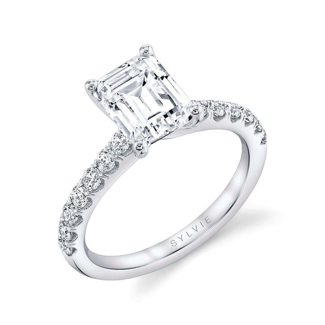 Classic Emerald Cut Engagement Ring - Aimee