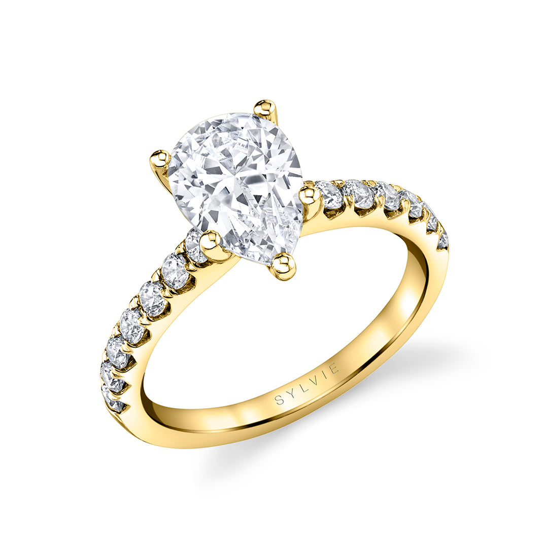 Pear Cut Classic Engagement Ring - Aimee