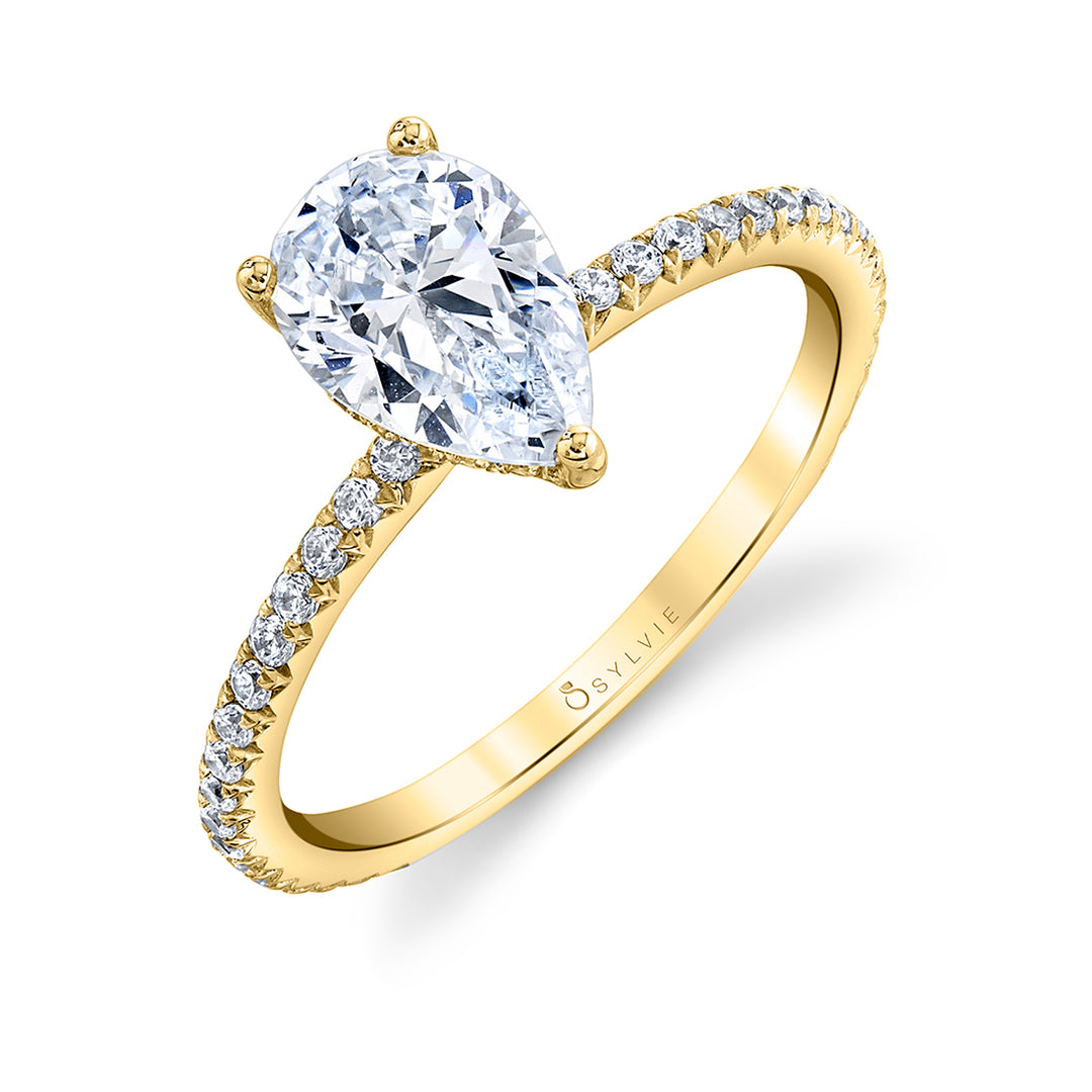 Pear Shaped Classic Engagement Ring - Maryam