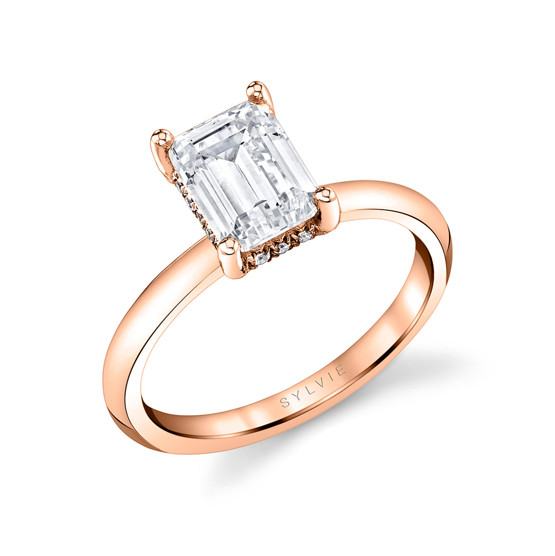 Emerald Cut Solitaire Engagement Ring - Joanna