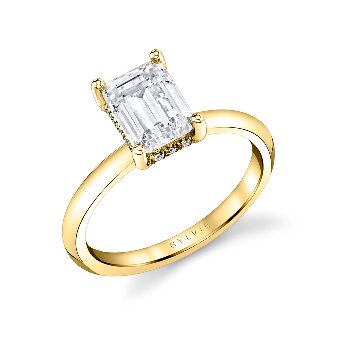 Emerald Cut Solitaire Engagement Ring - Joanna