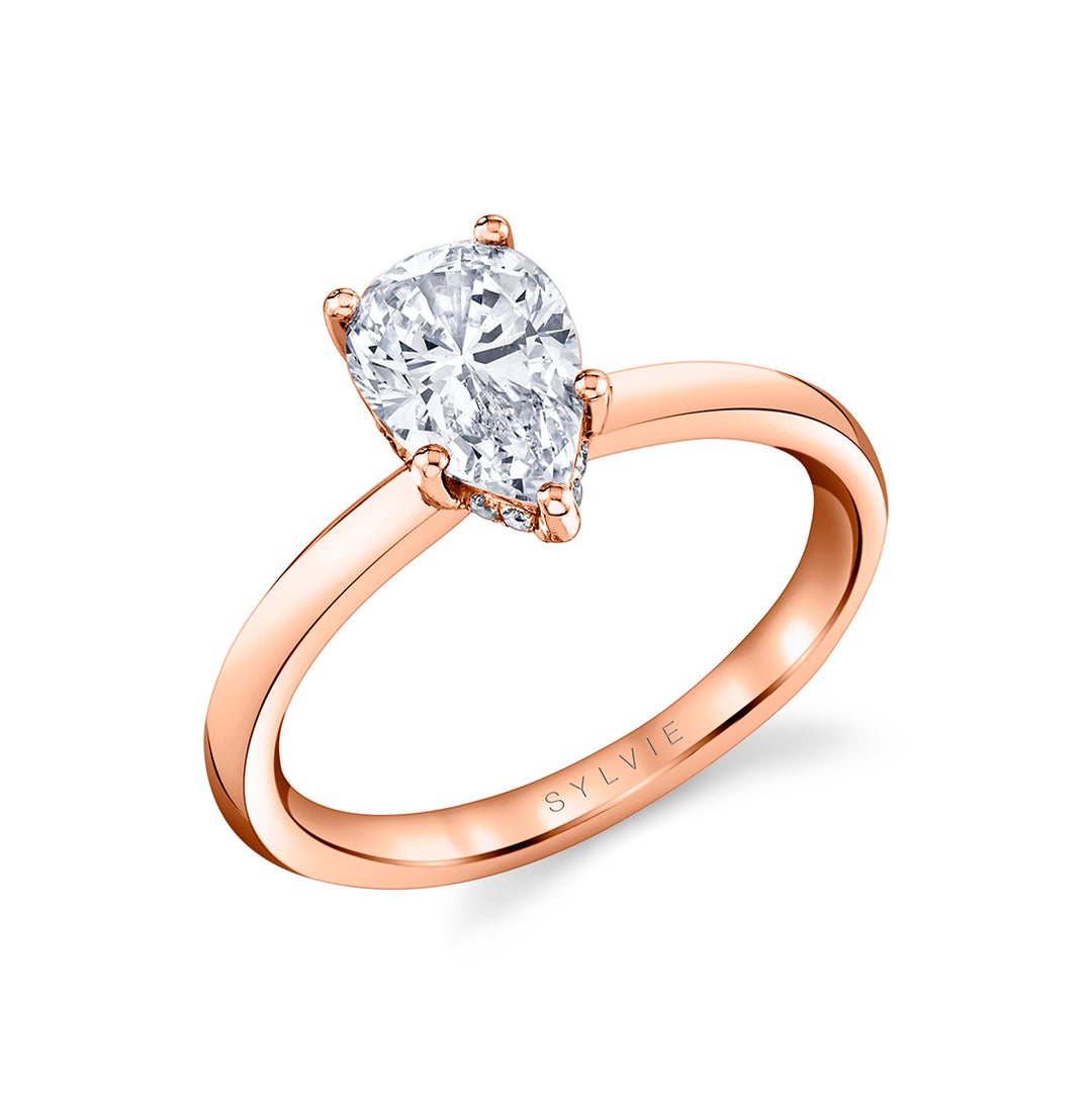 Pear Cut Solitaire Engagement Ring - Joanna