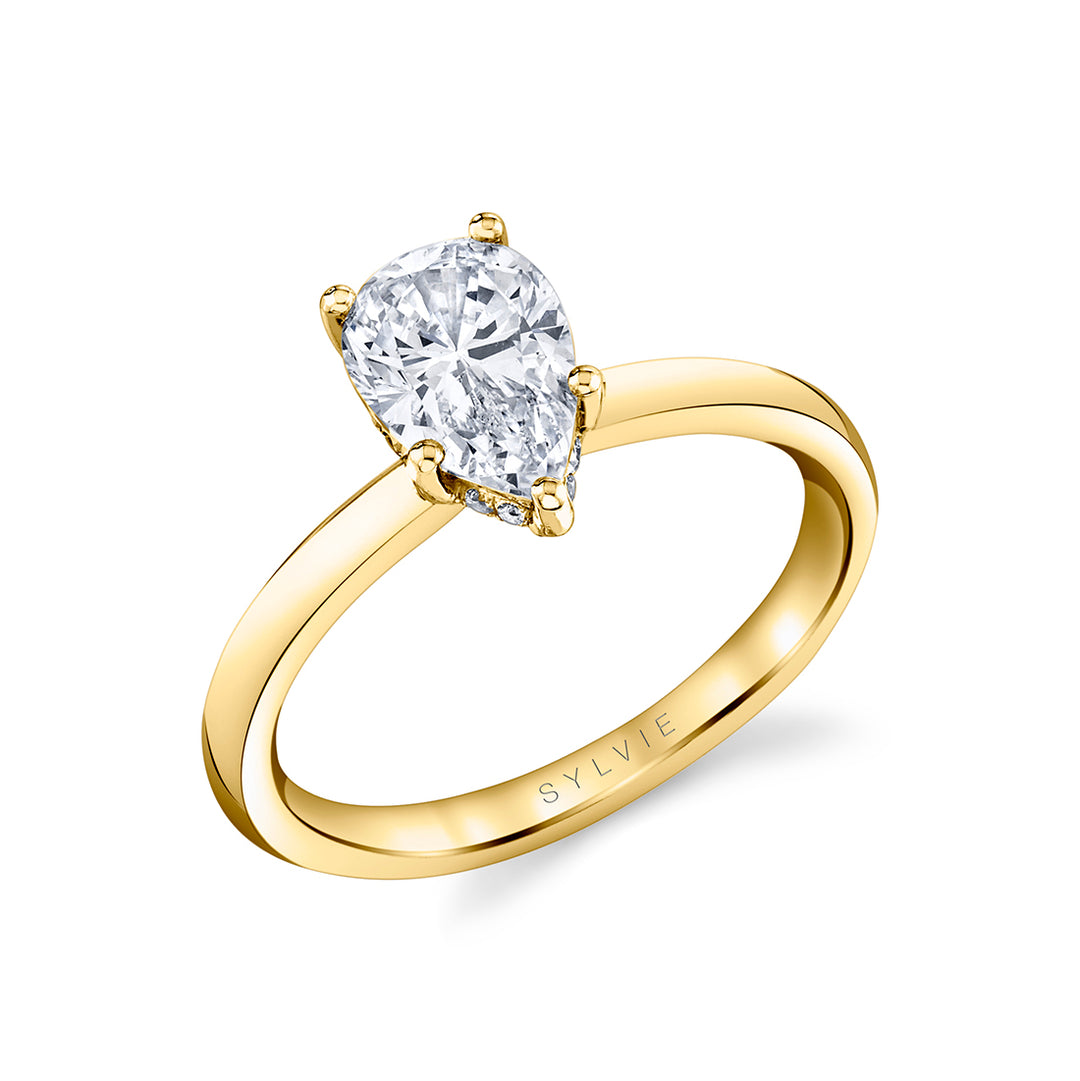 Pear Cut Solitaire Engagement Ring - Joanna