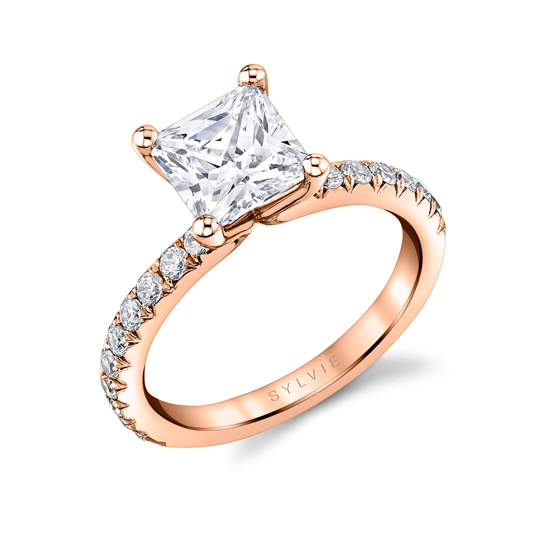 Princess Cut Classic Engagement Ring - Vanessa