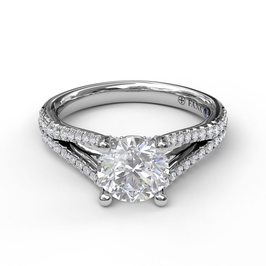 Solitaire With Pave Band