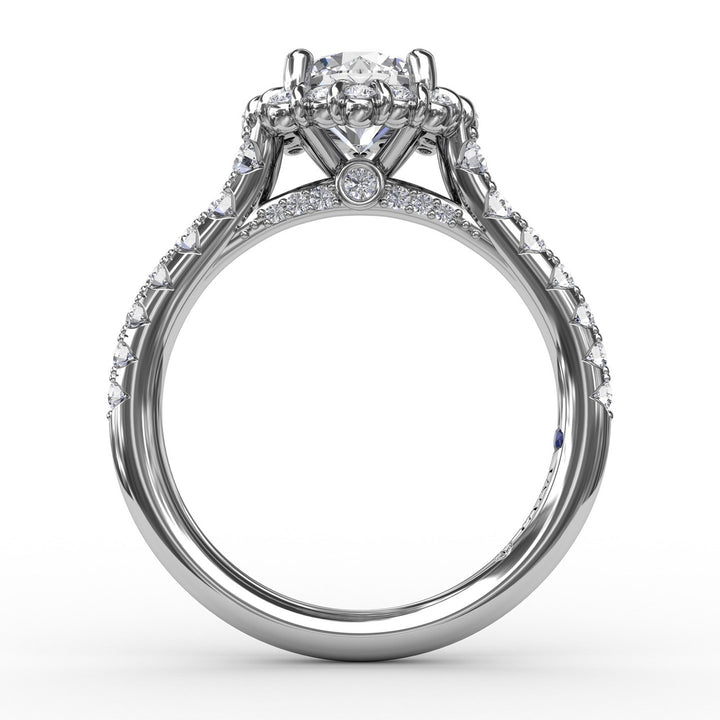 Halo Diamond Engagement Ring