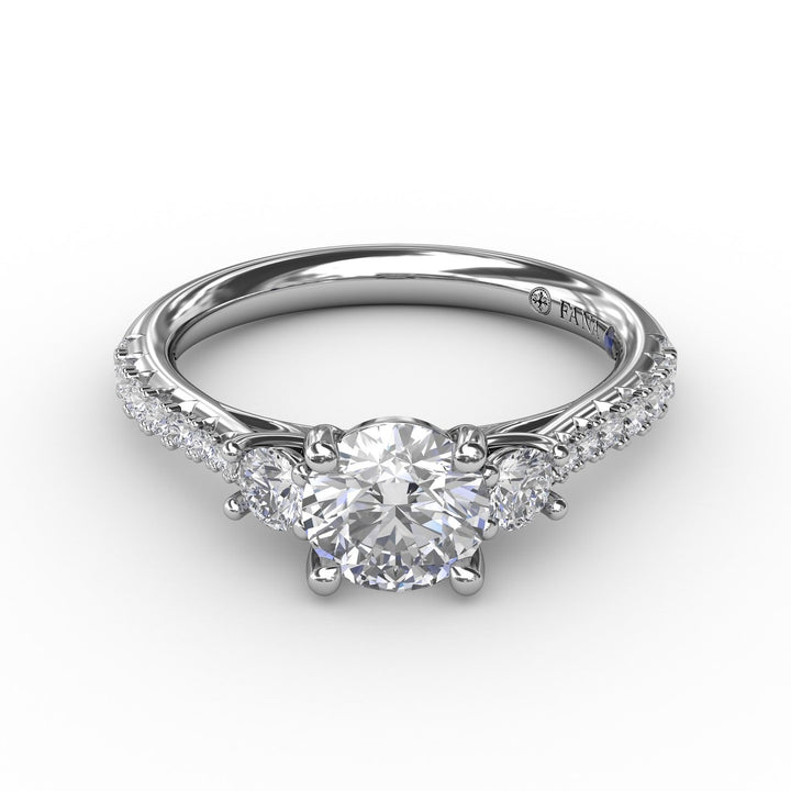 Classic Three Stone Engagement Ring