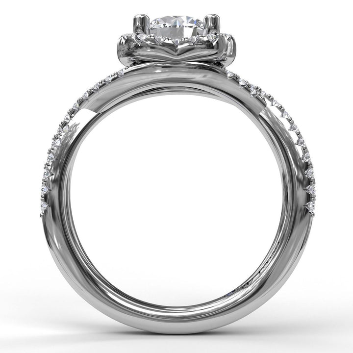 Infinity Halo Engagement Ring