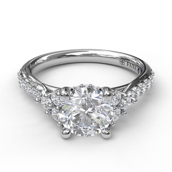 Modern Three Stone Engagement Ring