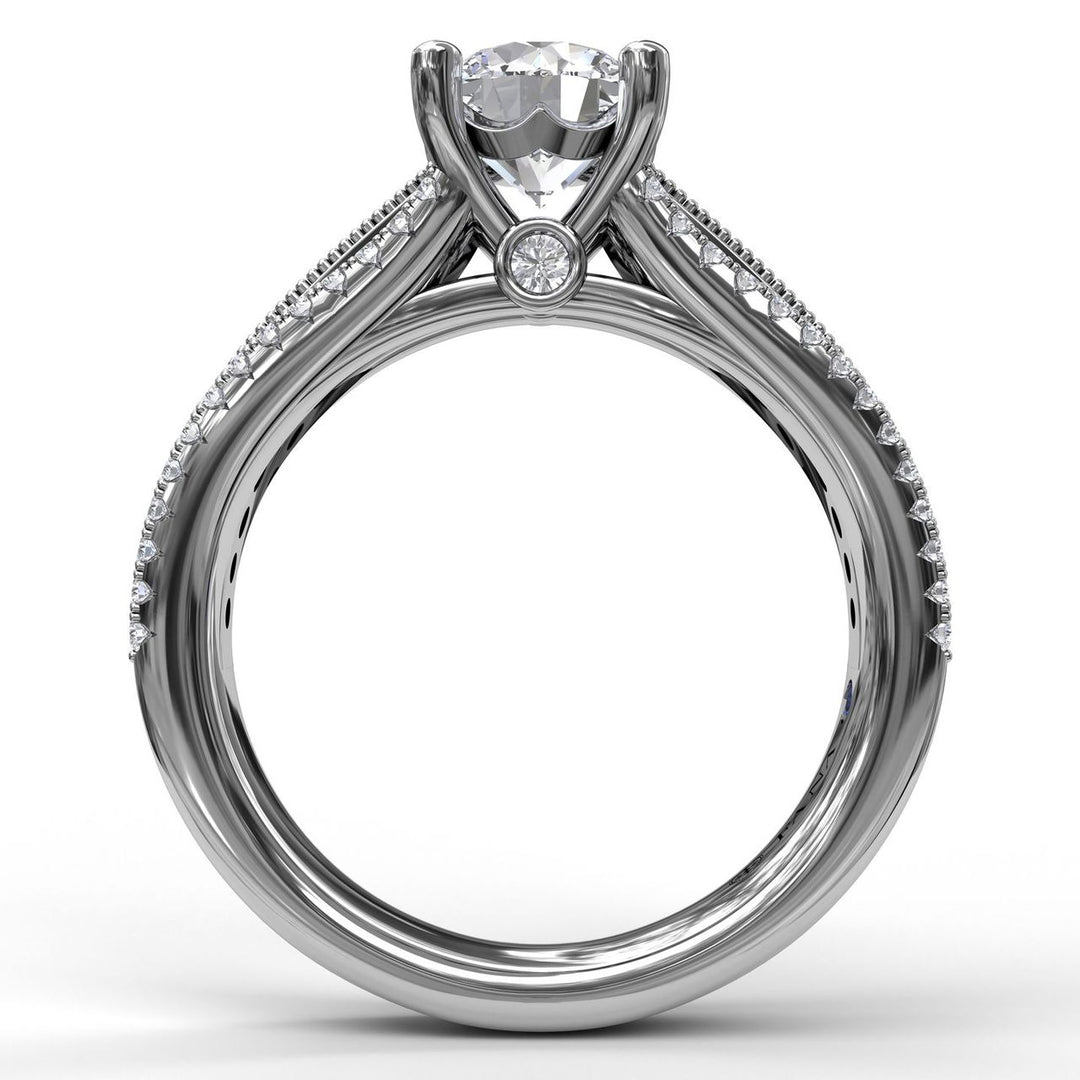 Three Row Stepped Engagement Ring