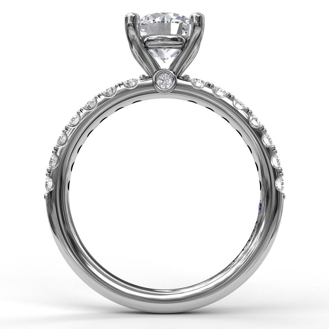 Classic Pave Round Cut Engagement Ring