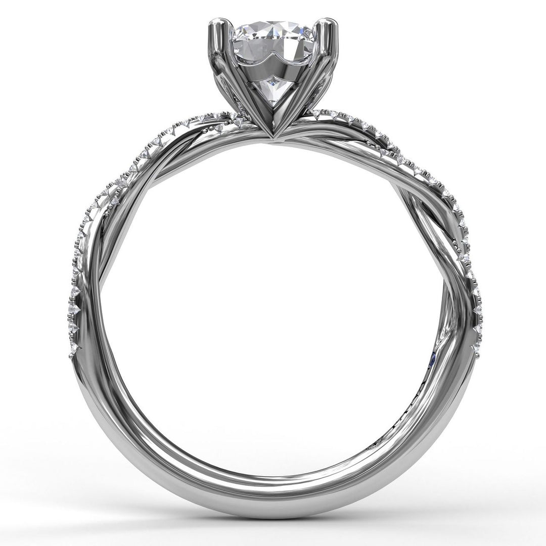 Petite Diamond Twist Engagement Ring