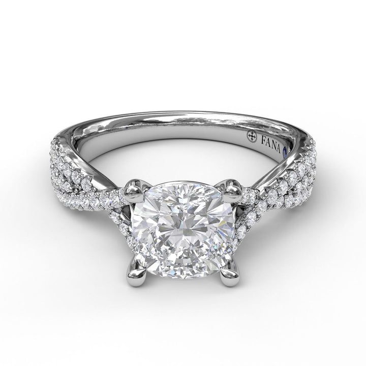 Twist Diamond Engagement Ring