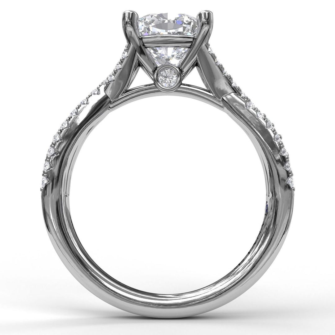 Twist Diamond Engagement Ring