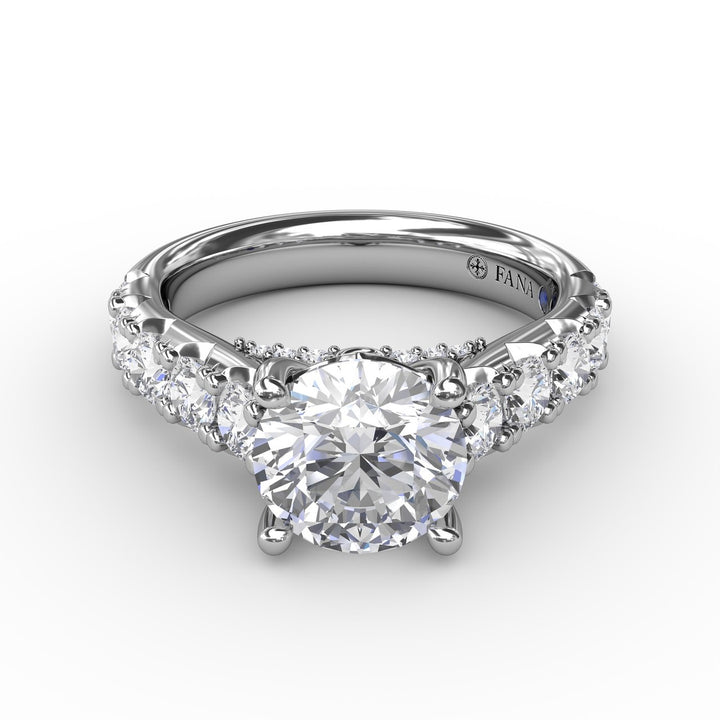 Classic Round Chunky Diamond Solitaire Engagement Ring