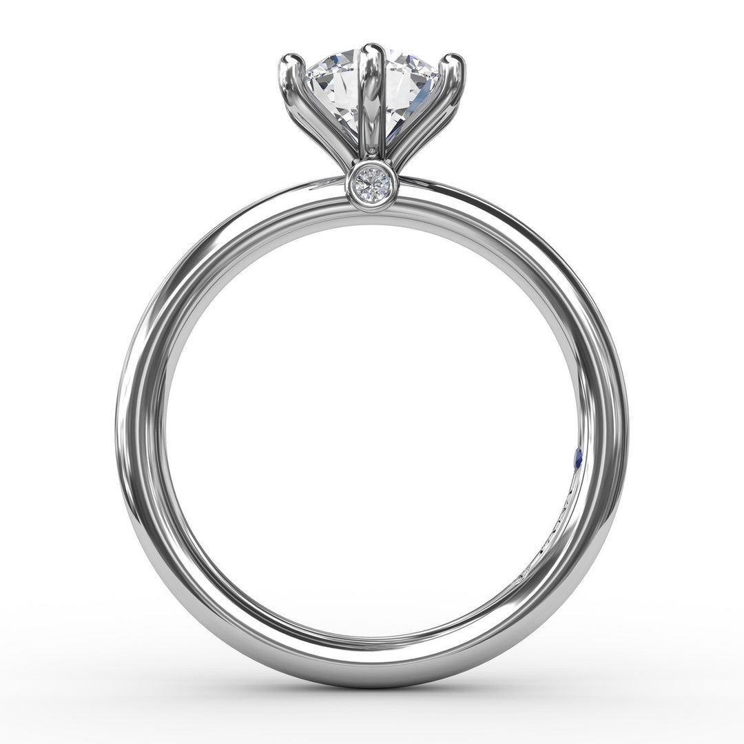 Classic Six-Prong Round Diamond Solitaire Engagement Ring